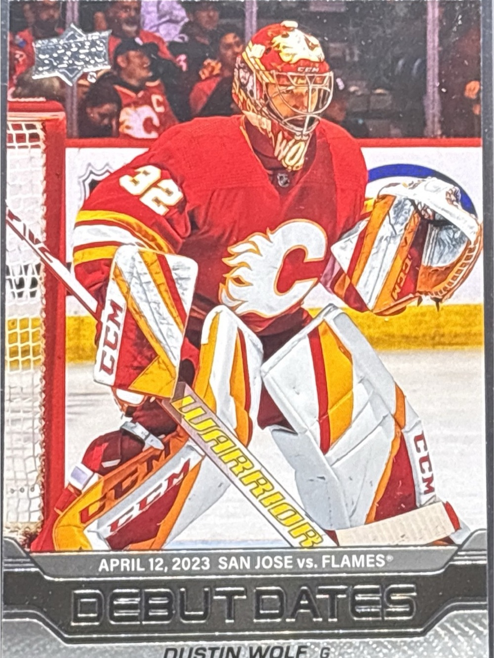 Upper Deck Dustin Wolf Debut Dates Trading Card